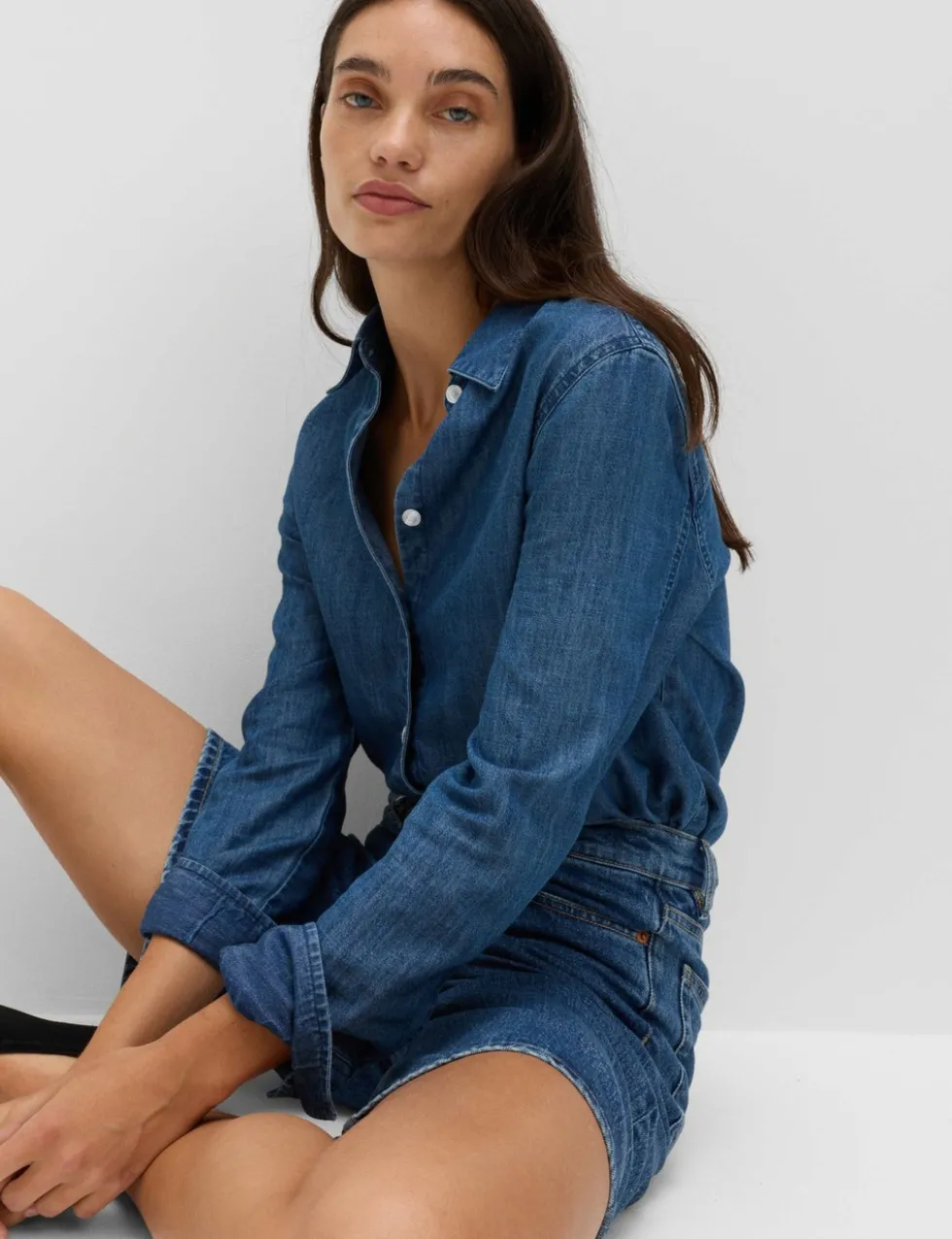 Pure Cotton High Waisted Bermuda Short