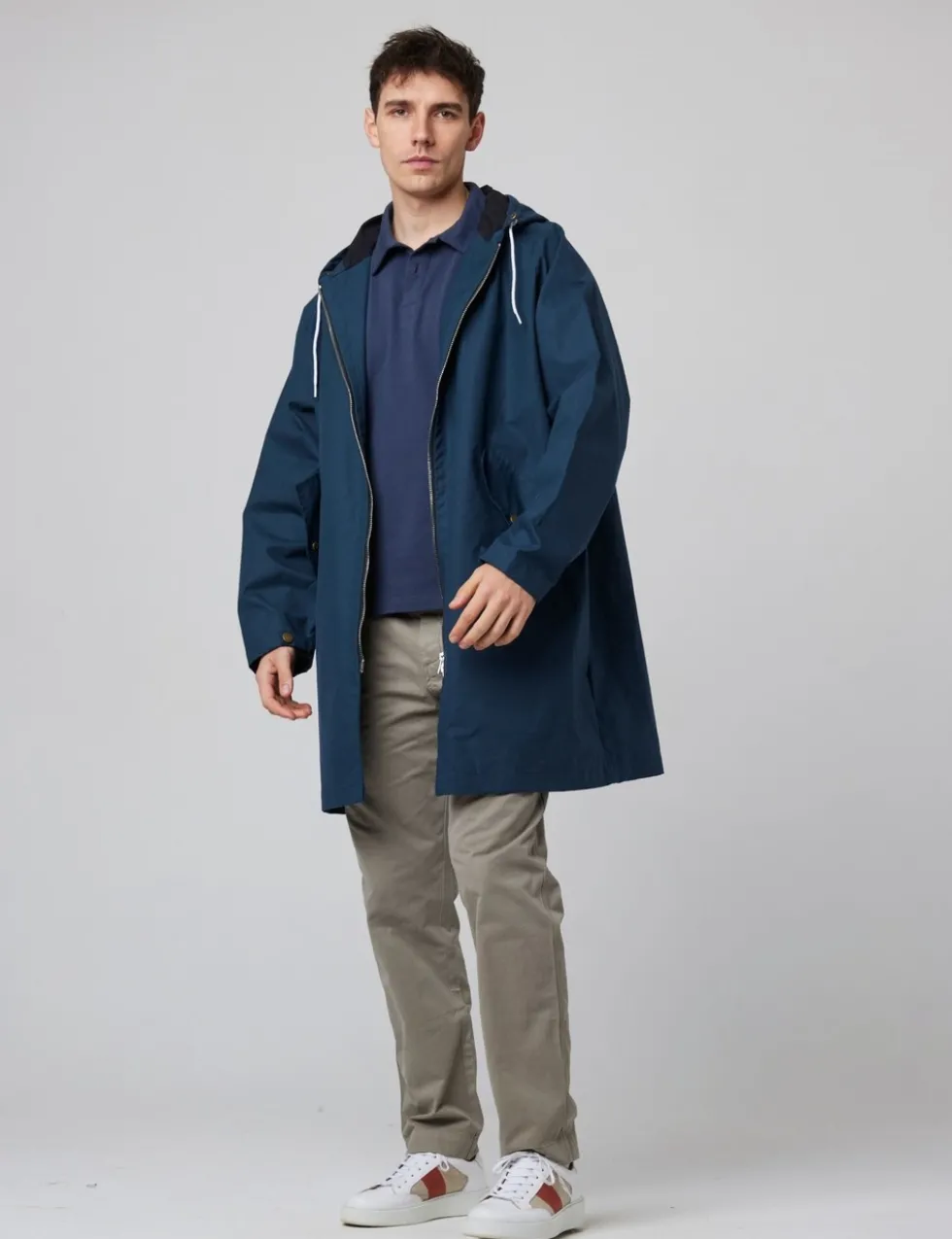 Pure Cotton Hooded Raincoat