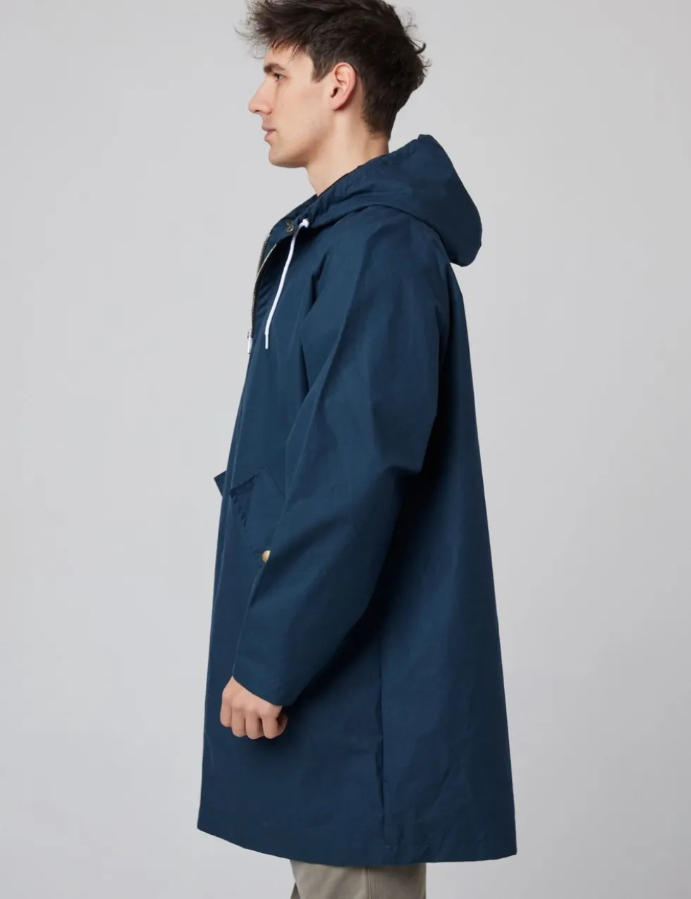 Pure Cotton Hooded Raincoat
