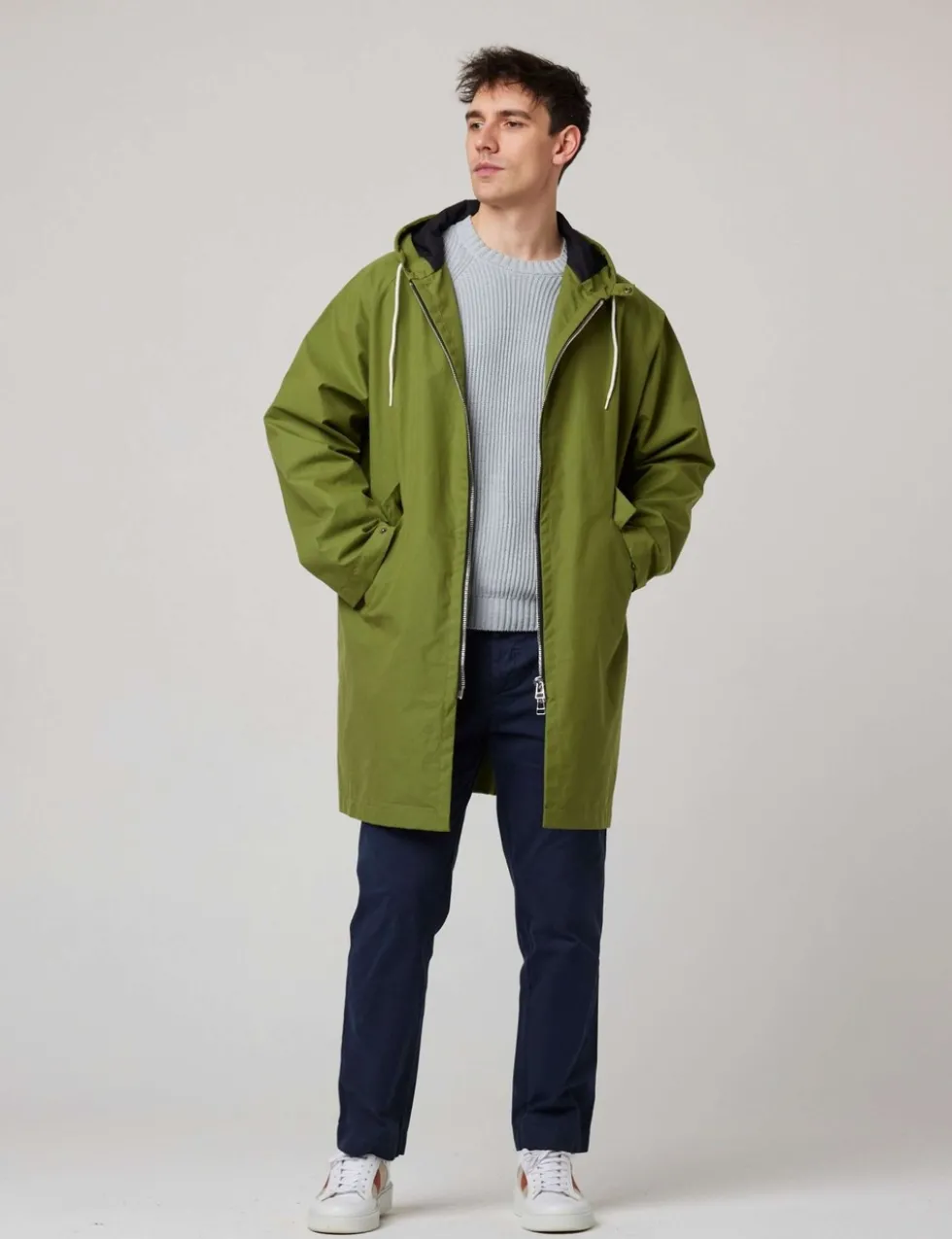 Pure Cotton Hooded Raincoat
