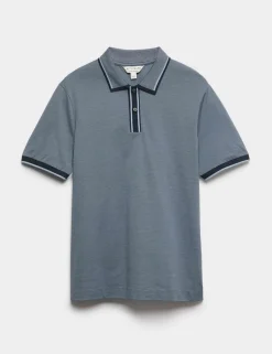 Pure Cotton Jacquard Polo Shirt