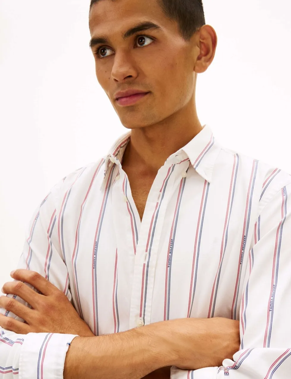 Pure Cotton Jacquard Striped Oxford Shirt