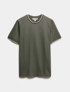 Pure Cotton Jacquard T-Shirt