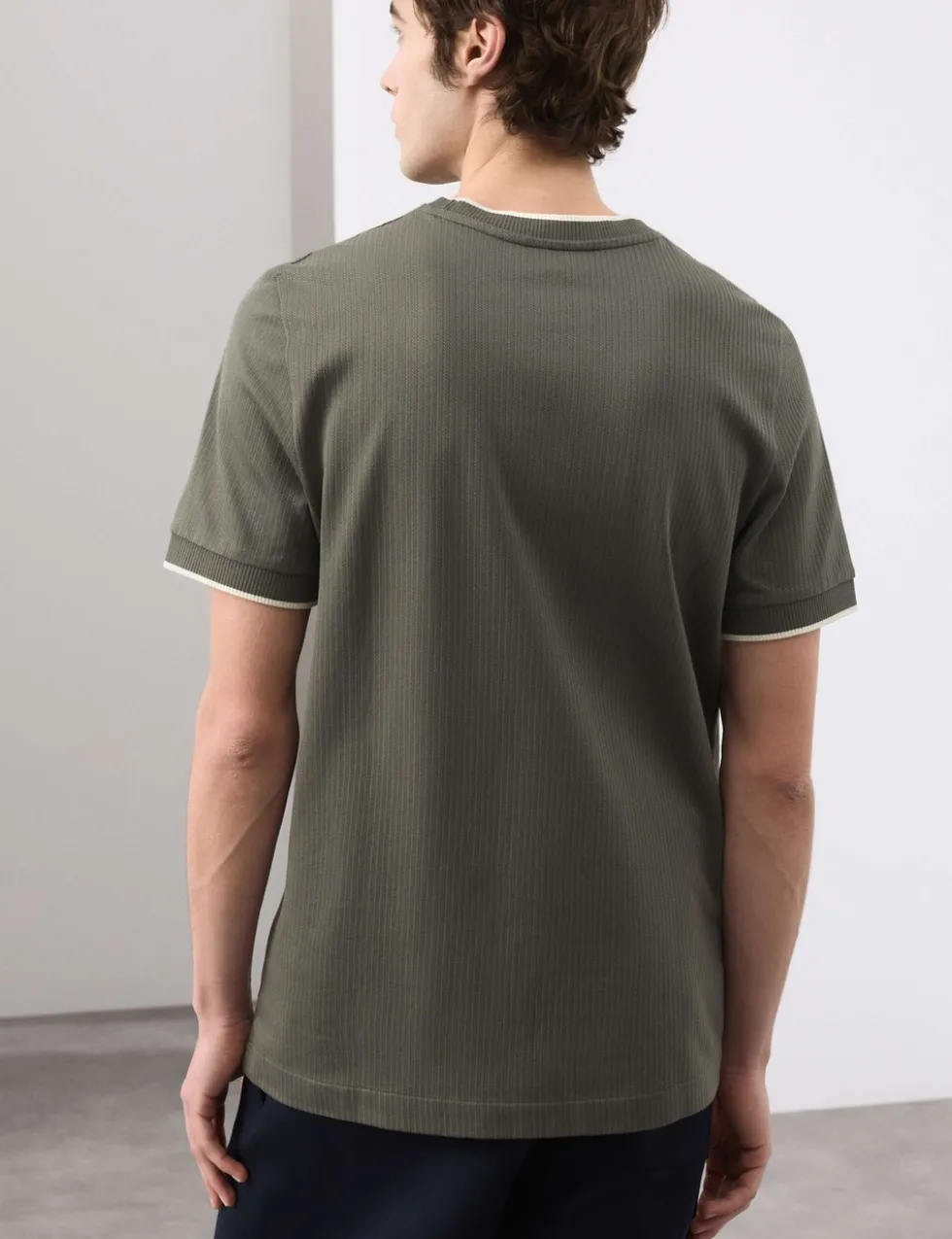 Pure Cotton Jacquard T-Shirt