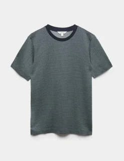Pure Cotton Jacquard T-Shirt
