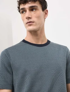 Pure Cotton Jacquard T-Shirt