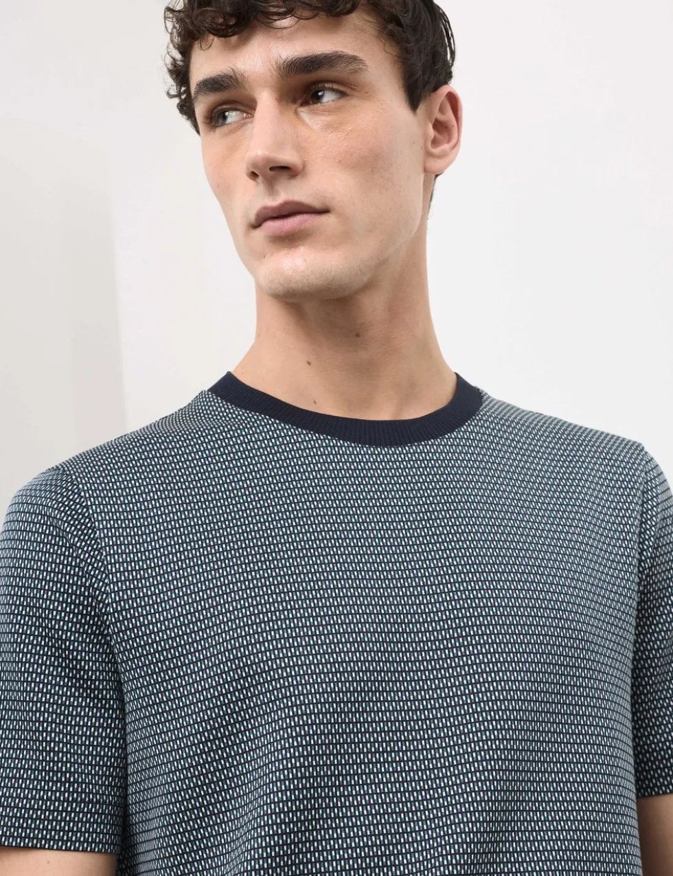 Pure Cotton Jacquard T-Shirt