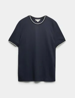 Pure Cotton Jacquard T-Shirt