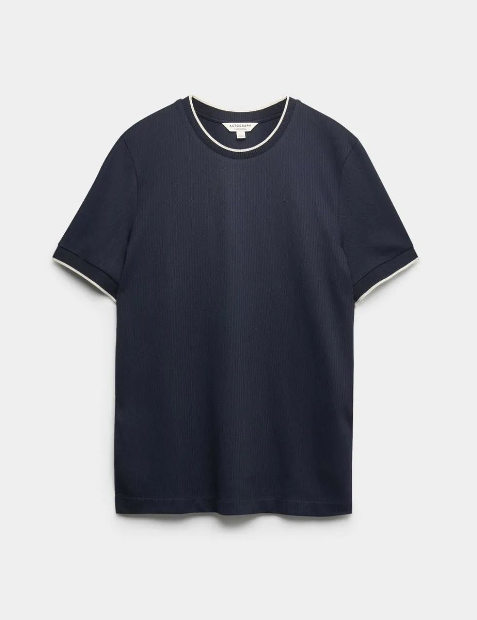 Pure Cotton Jacquard T-Shirt