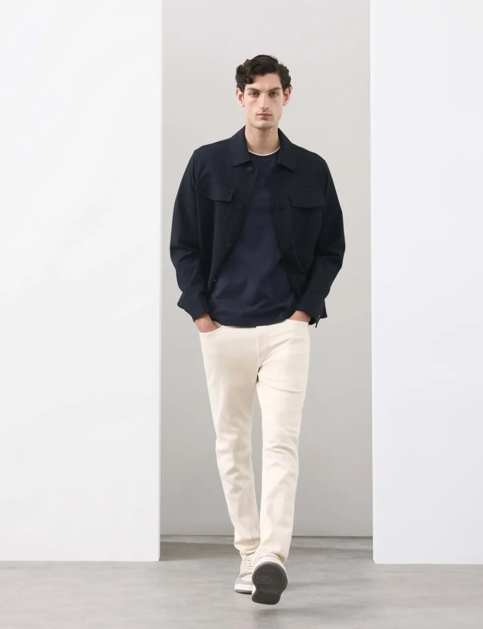 Pure Cotton Jacquard T-Shirt