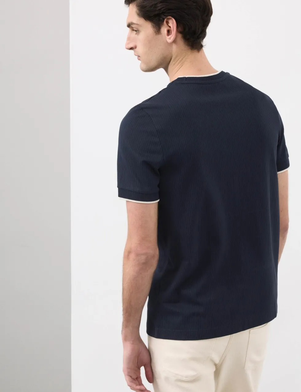 Pure Cotton Jacquard T-Shirt