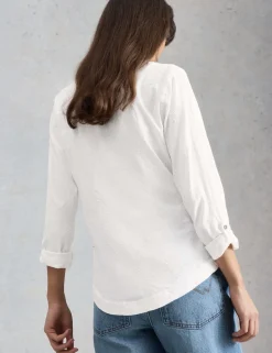 Pure Cotton Jersey Broderie Shirt