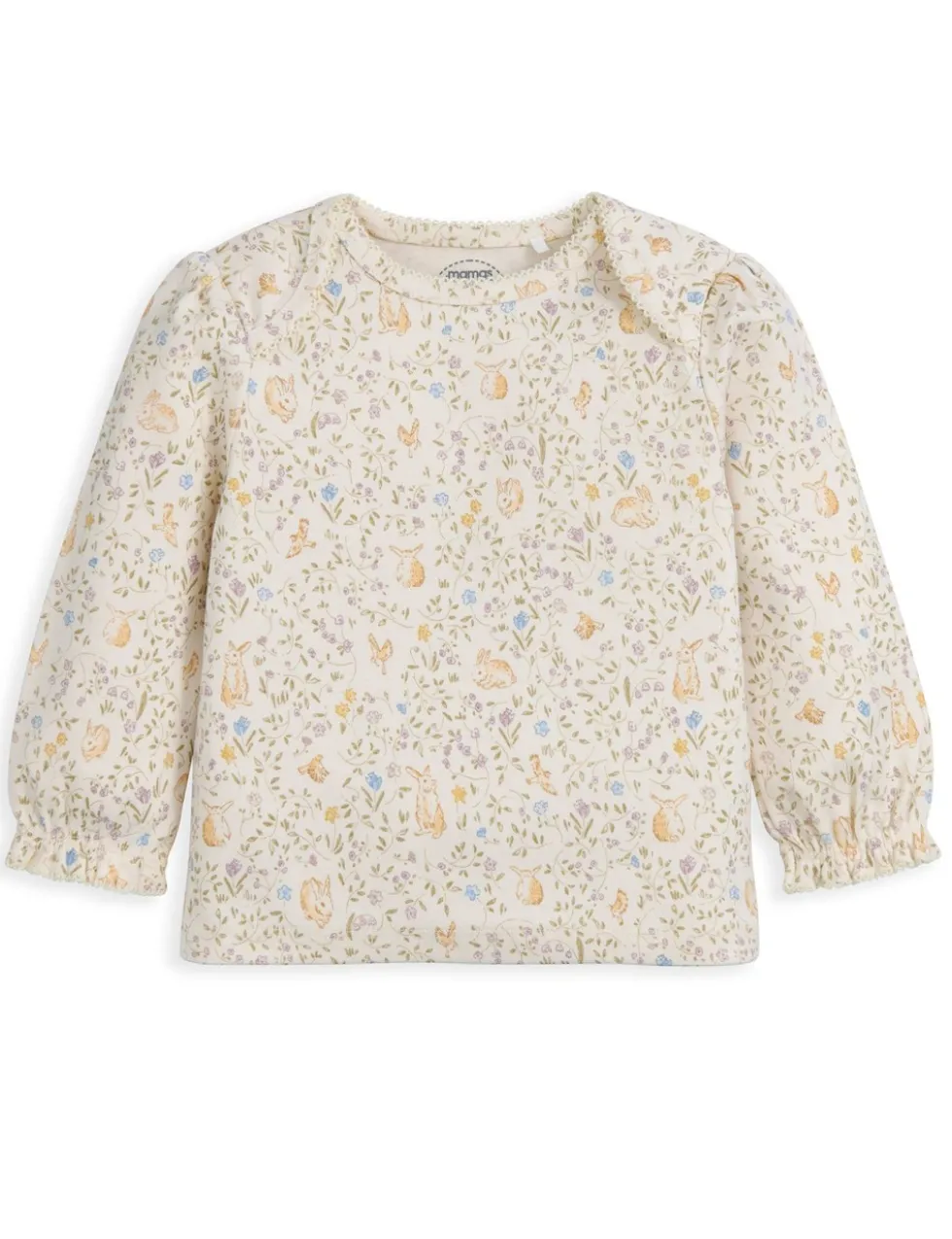 Pure Cotton Jersey Bunny Floral Print Pyjamas (3 Mths-3 Yrs)