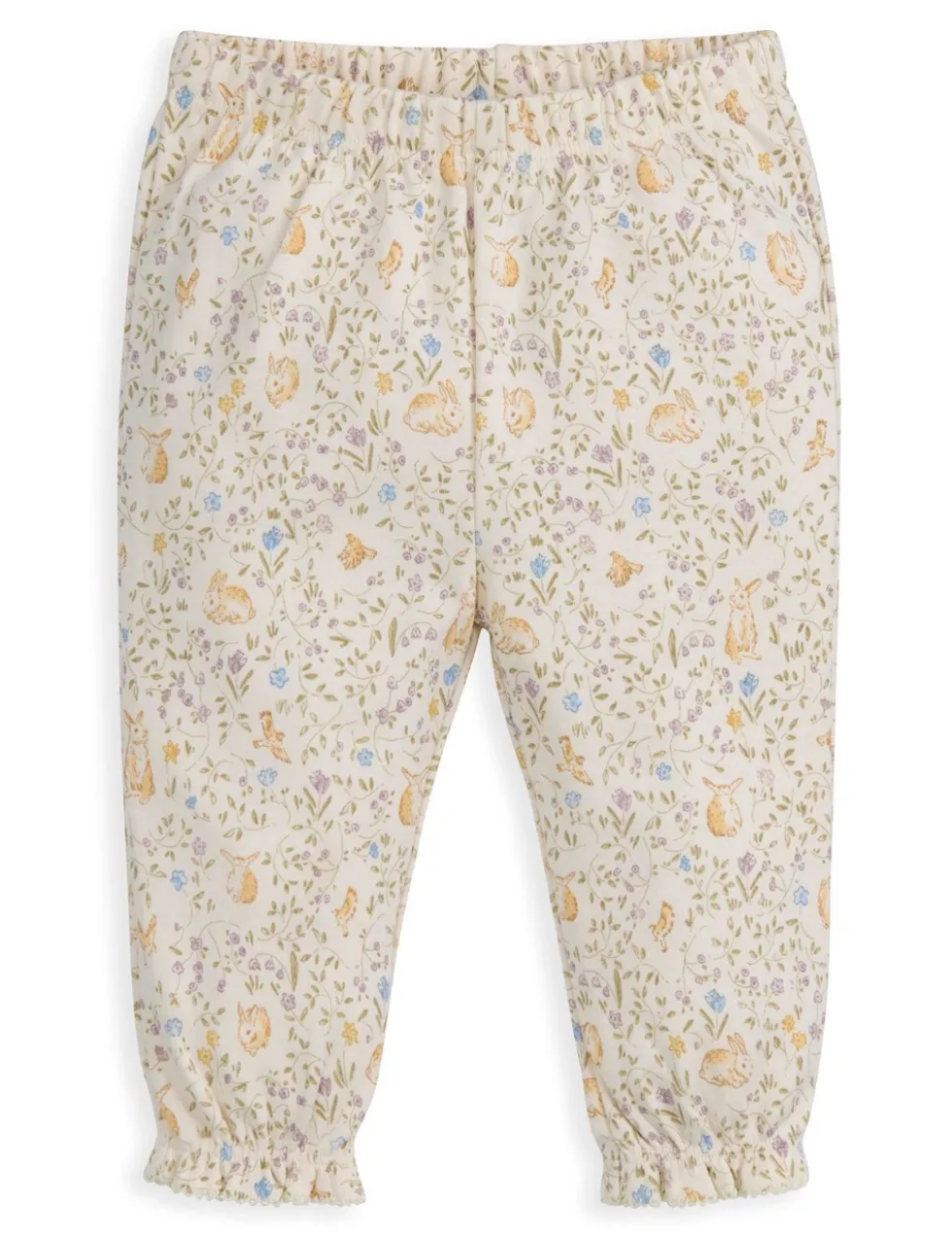 Pure Cotton Jersey Bunny Floral Print Pyjamas (3 Mths-3 Yrs)