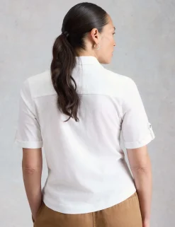 Pure Cotton Jersey Collared Shirt