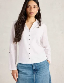 Pure Cotton Jersey Collared Shirt