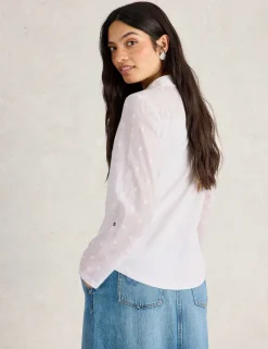 Pure Cotton Jersey Collared Shirt