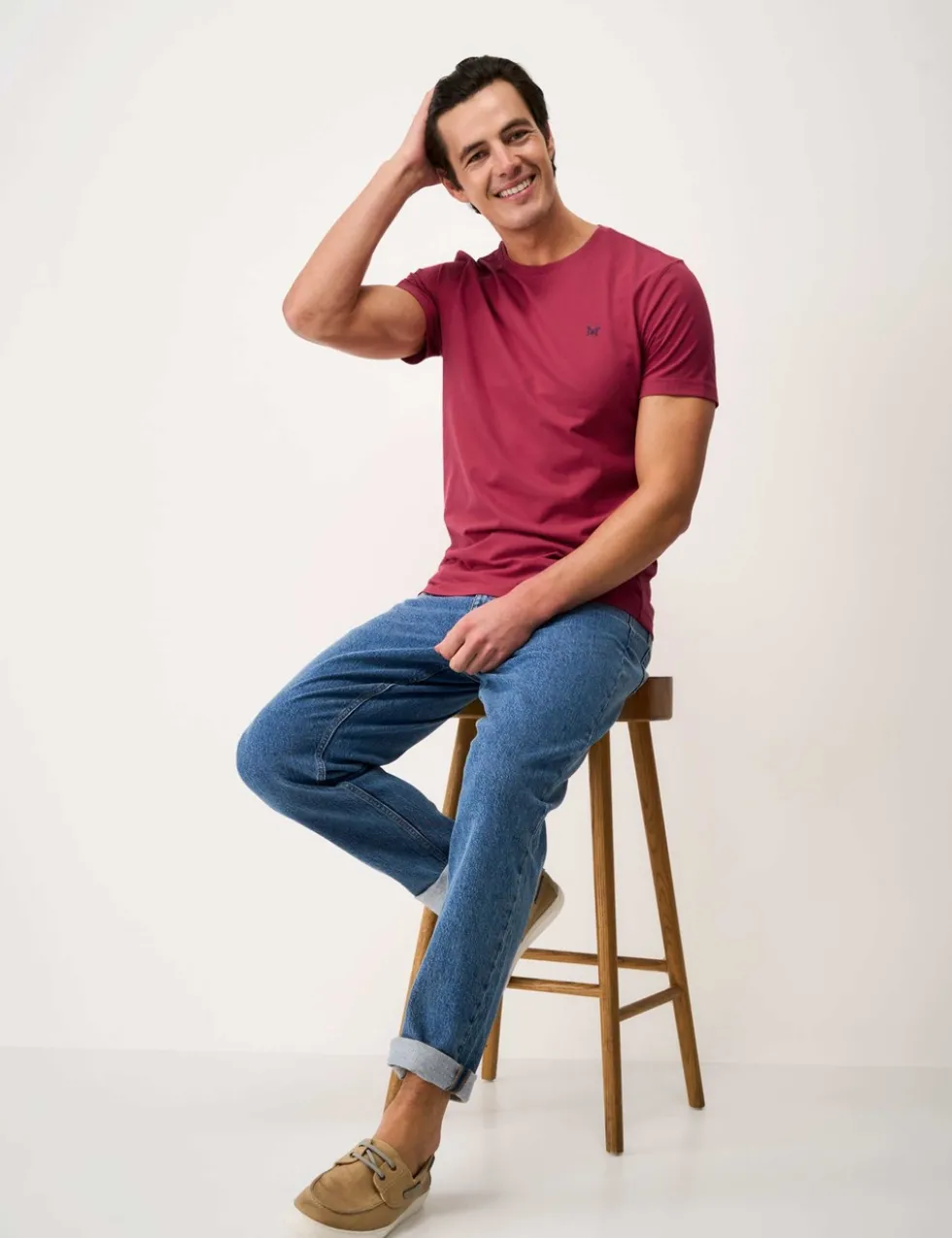 Pure Cotton Jersey Crew Neck T-Shirt