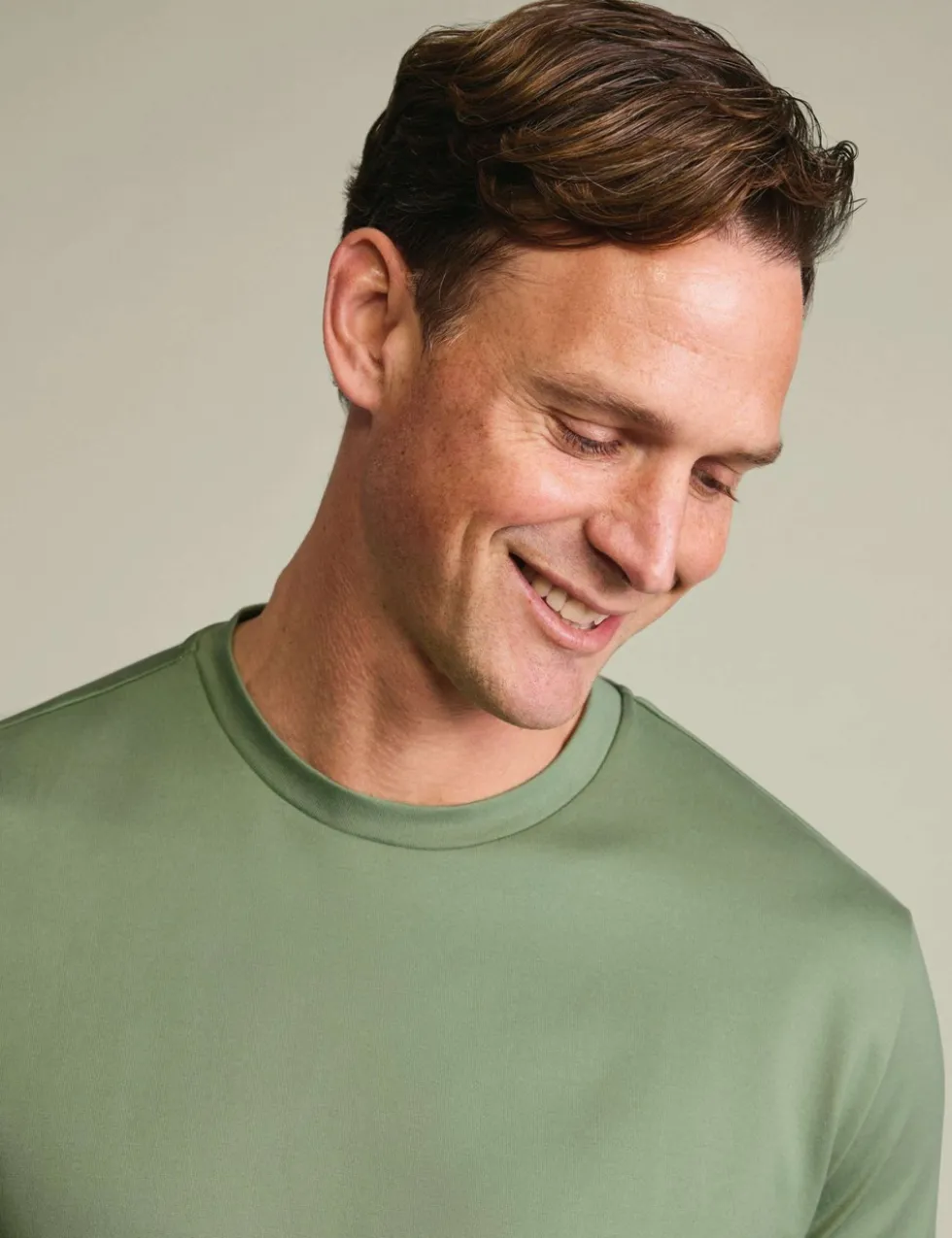 Pure Cotton Jersey Crew Neck T-Shirt