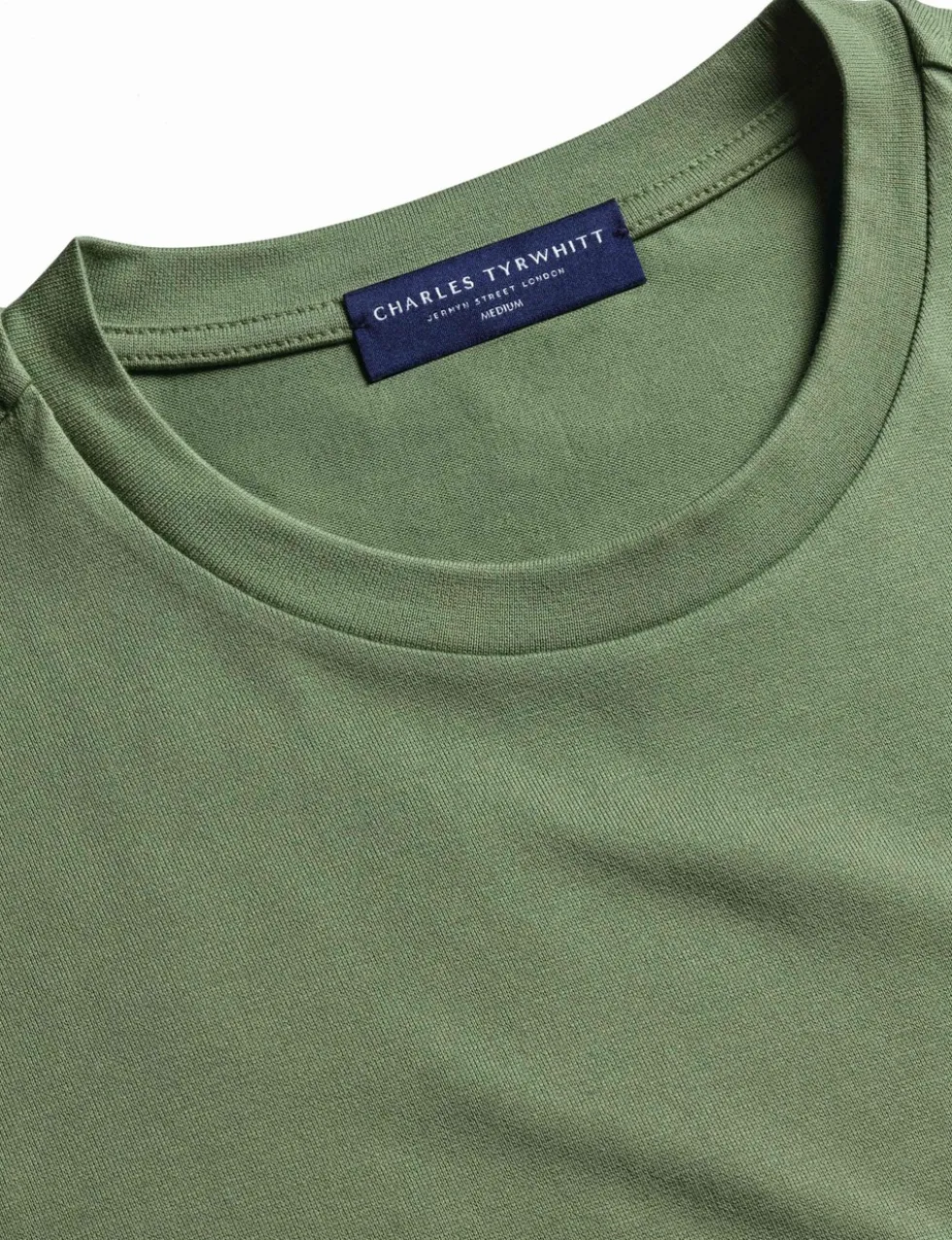 Pure Cotton Jersey Crew Neck T-Shirt