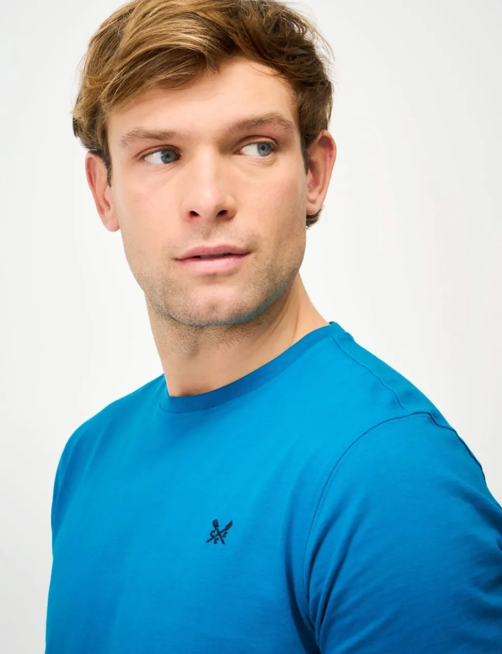 Pure Cotton Jersey Crew Neck T-Shirt