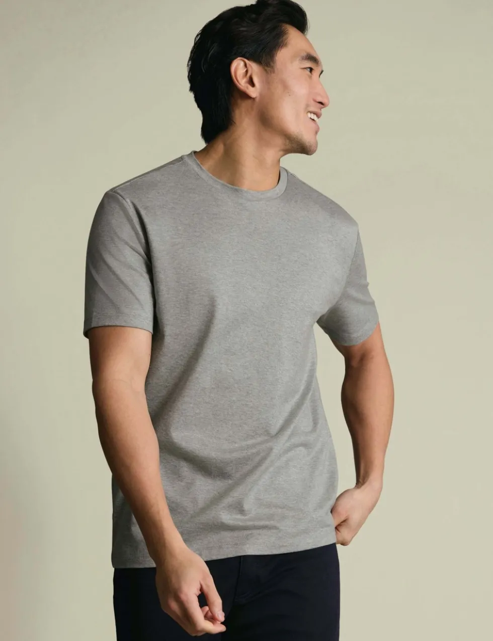 Pure Cotton Jersey Crew Neck T-Shirt