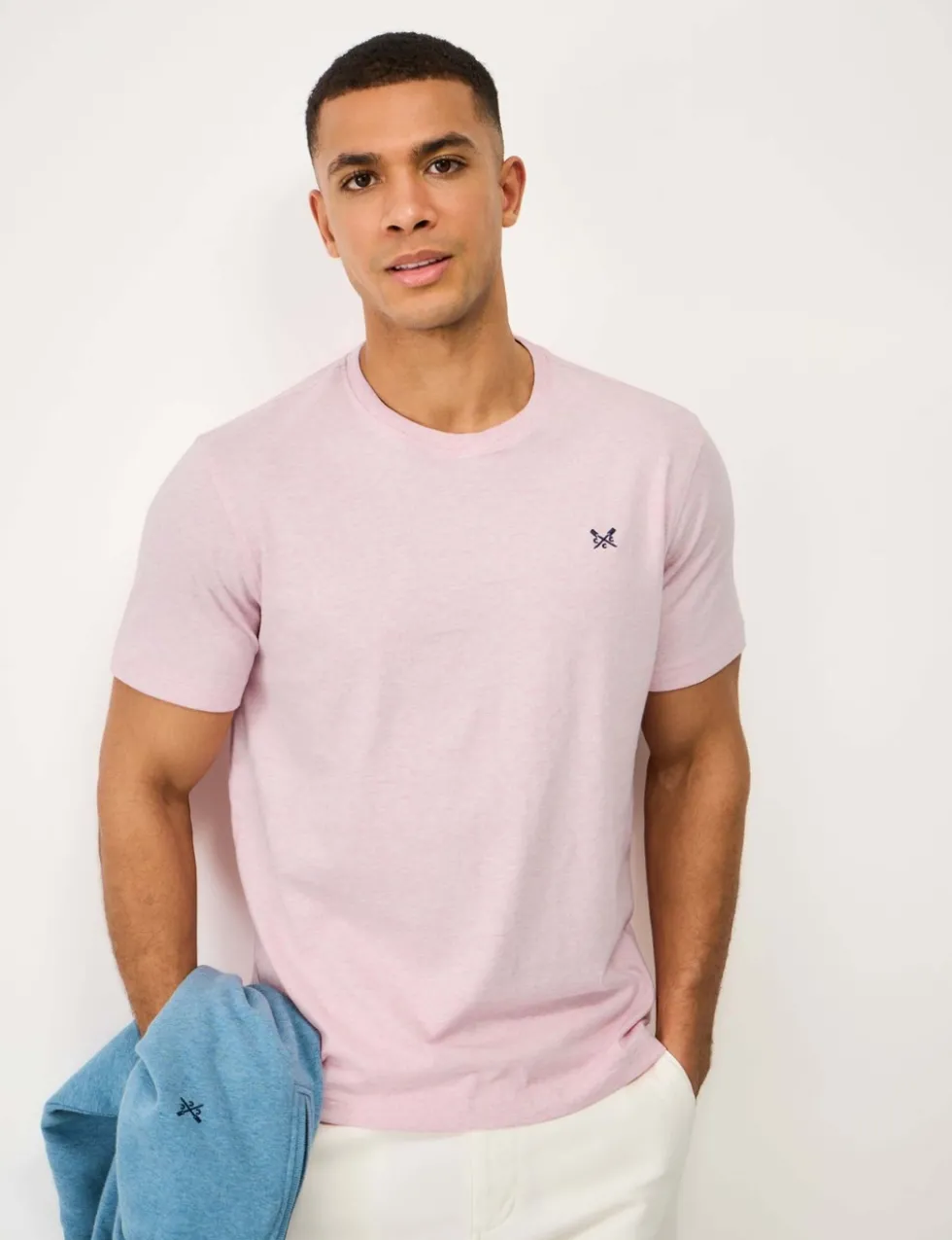 Pure Cotton Jersey Crew Neck T-Shirt