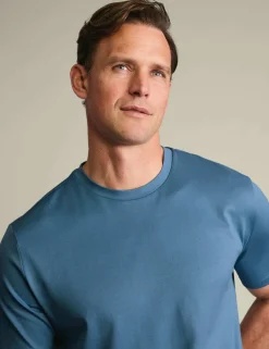Pure Cotton Jersey Crew Neck T-Shirt