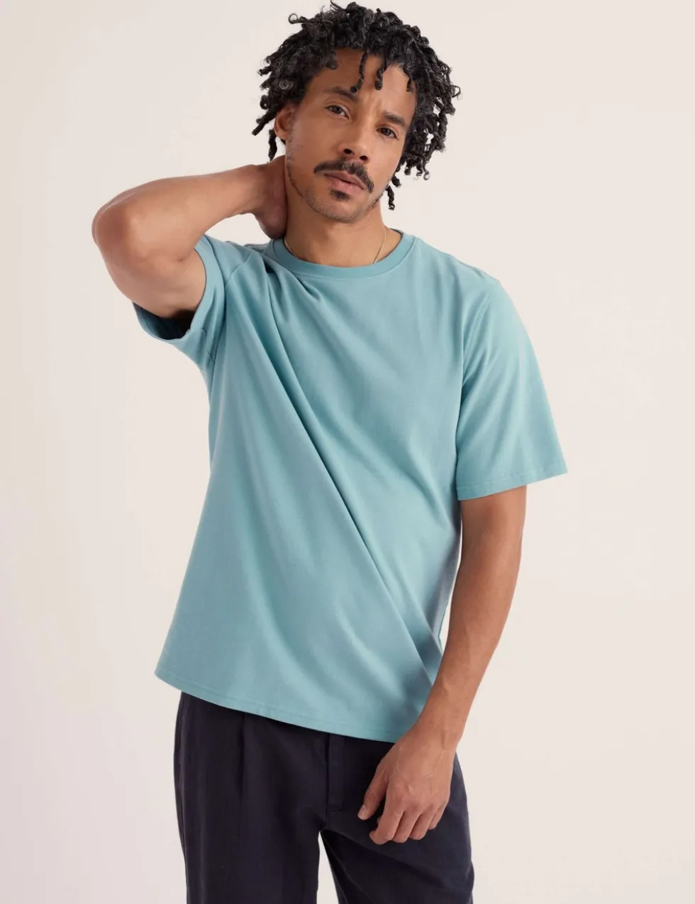 Pure Cotton Jersey Crew Neck T-Shirt
