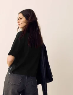 Pure Cotton Jersey Embroidered T-Shirt