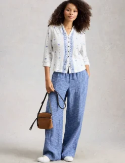 Pure Cotton Jersey Embroidered Shirt