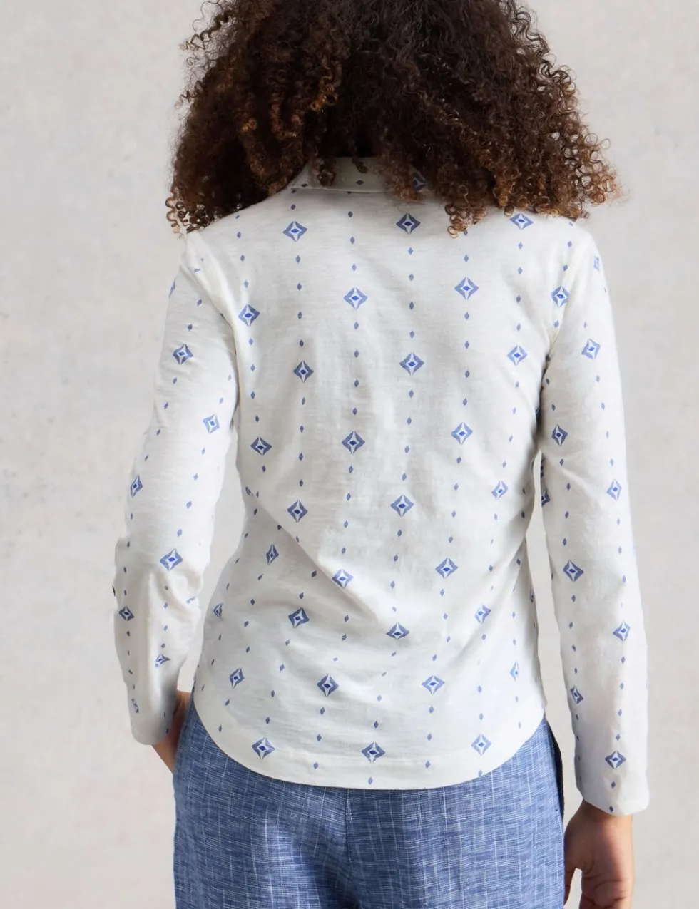 Pure Cotton Jersey Embroidered Shirt