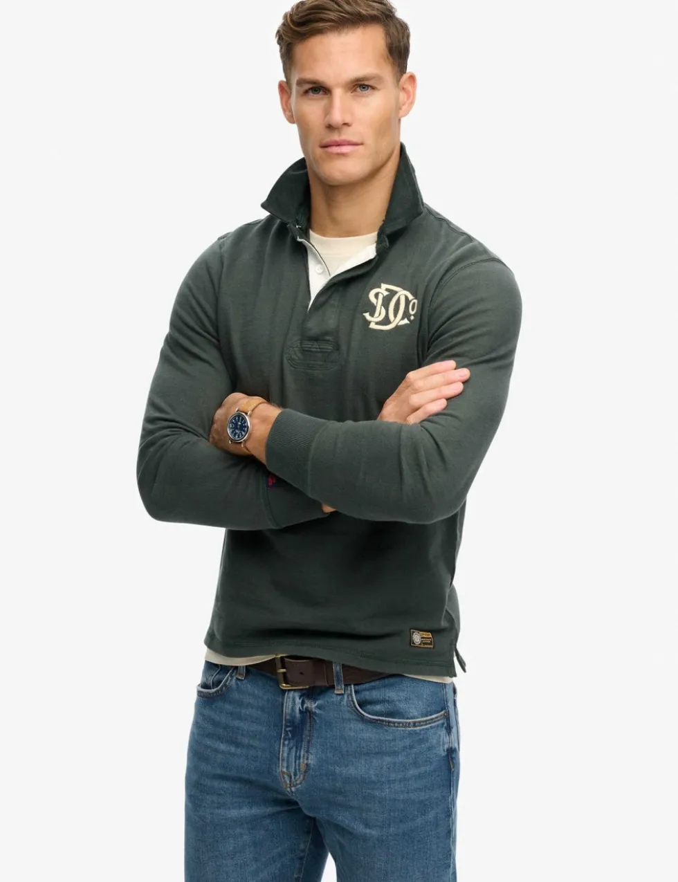 Pure Cotton Jersey Embroidered Rugby Shirt