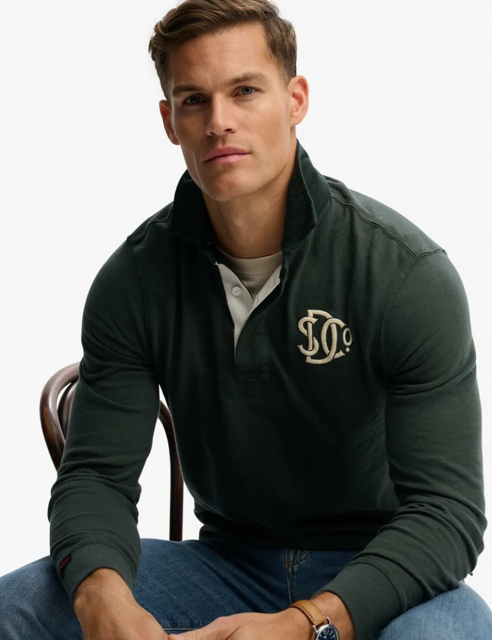 Pure Cotton Jersey Embroidered Rugby Shirt