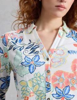 Pure Cotton Jersey Floral Shirt