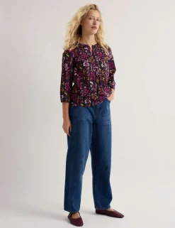 Pure Cotton Jersey Floral Top