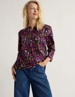 Pure Cotton Jersey Floral Top
