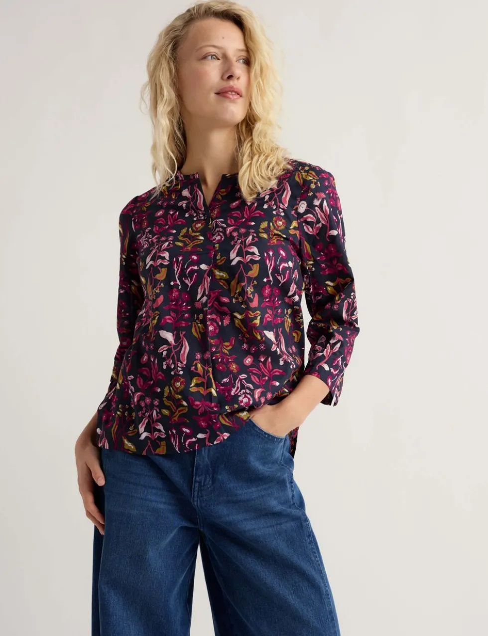 Pure Cotton Jersey Floral Top