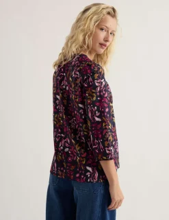Pure Cotton Jersey Floral Top