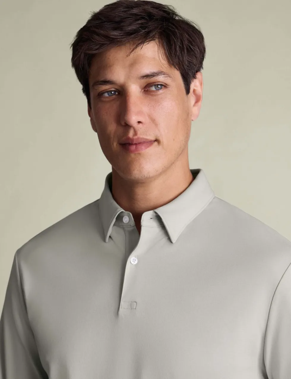Pure Cotton Jersey Long Sleeve Polo Shirt