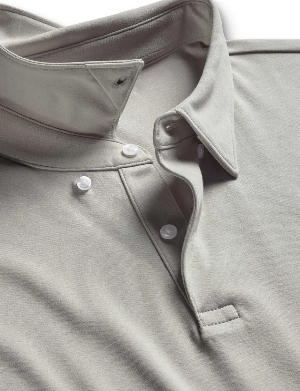 Pure Cotton Jersey Long Sleeve Polo Shirt