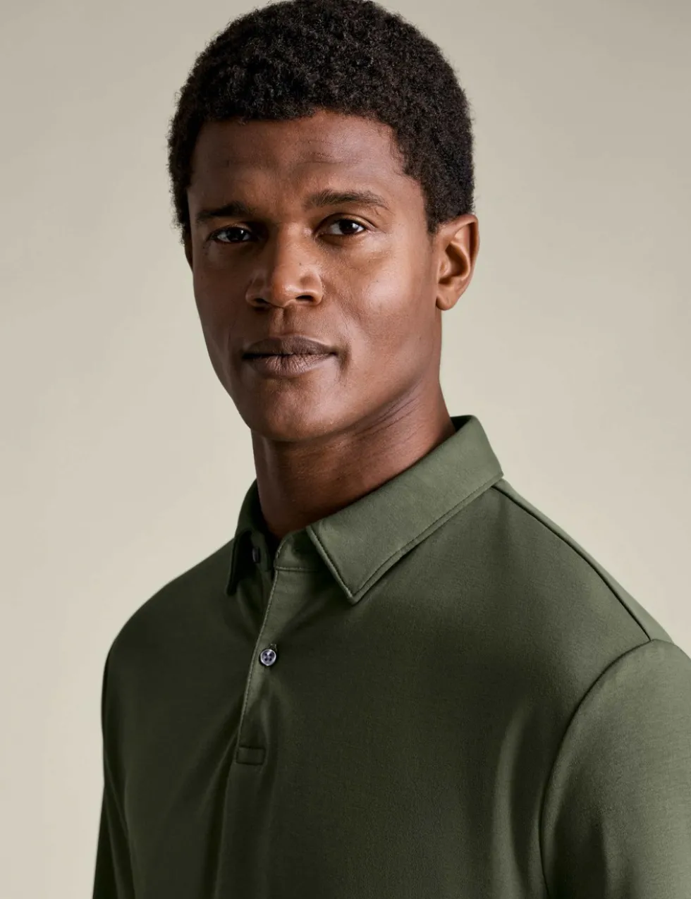 Pure Cotton Jersey Long Sleeve Polo Shirt