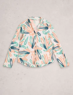 Pure Cotton Jersey Printed Collared Shirt