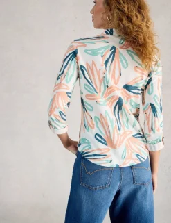 Pure Cotton Jersey Printed Collared Shirt