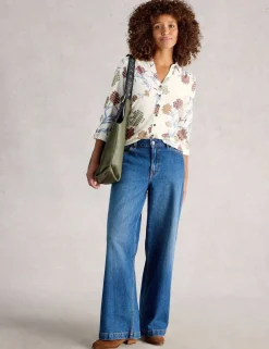 Pure Cotton Jersey Printed Collared Shirt
