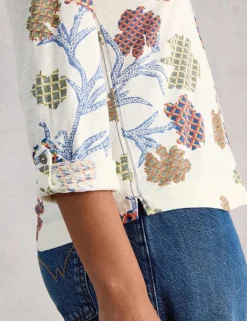 Pure Cotton Jersey Printed Collared Shirt