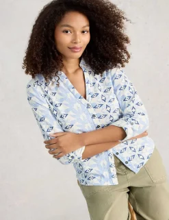 Pure Cotton Jersey Printed Collared Shirt