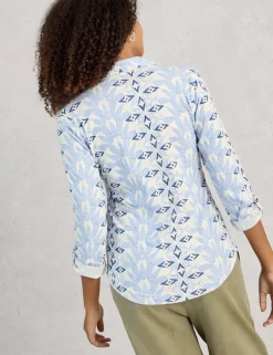 Pure Cotton Jersey Printed Collared Shirt