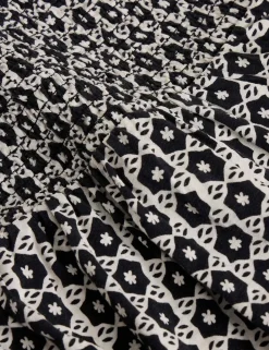 Pure Cotton Jersey Printed Maxi A-Line Skirt