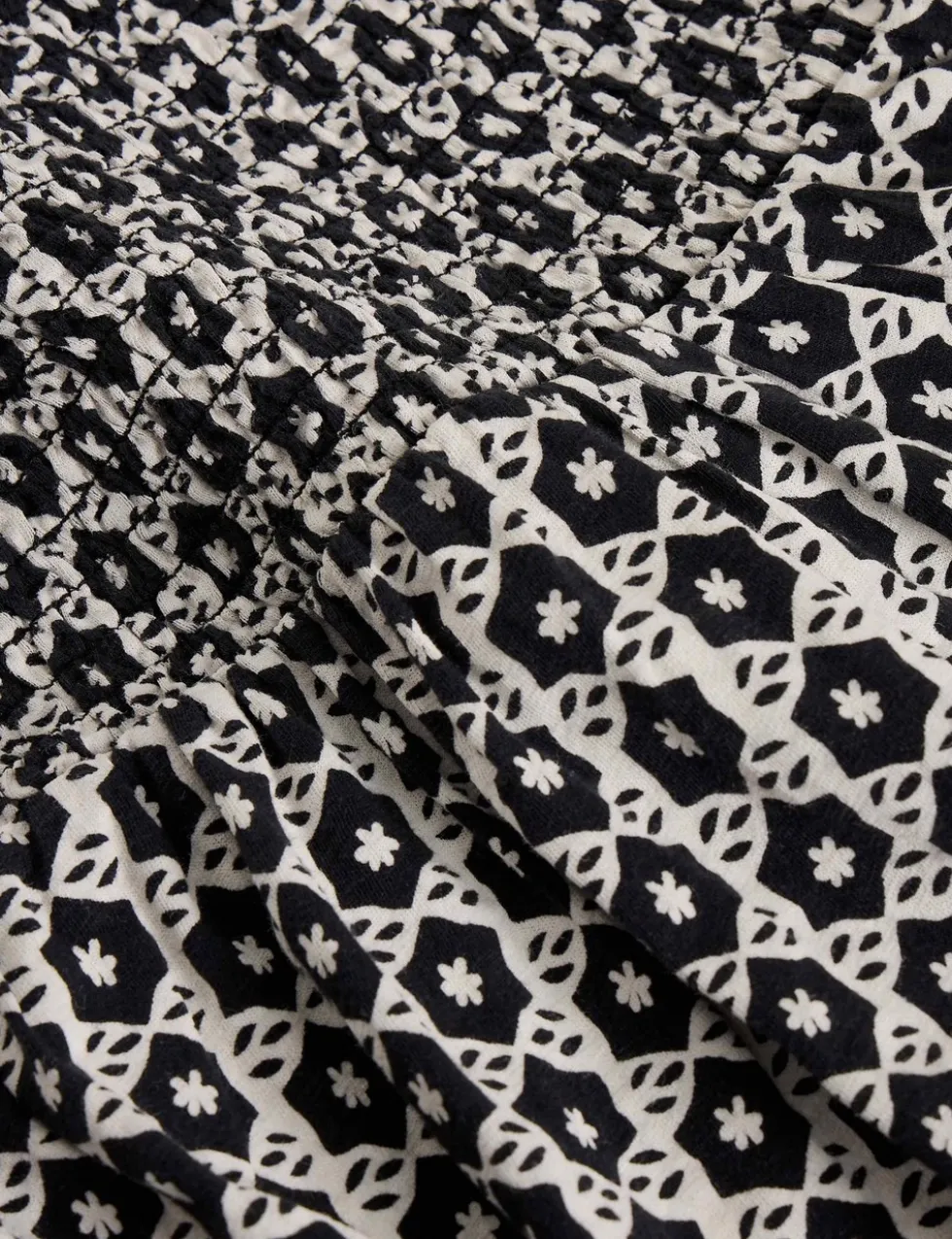 Pure Cotton Jersey Printed Maxi A-Line Skirt